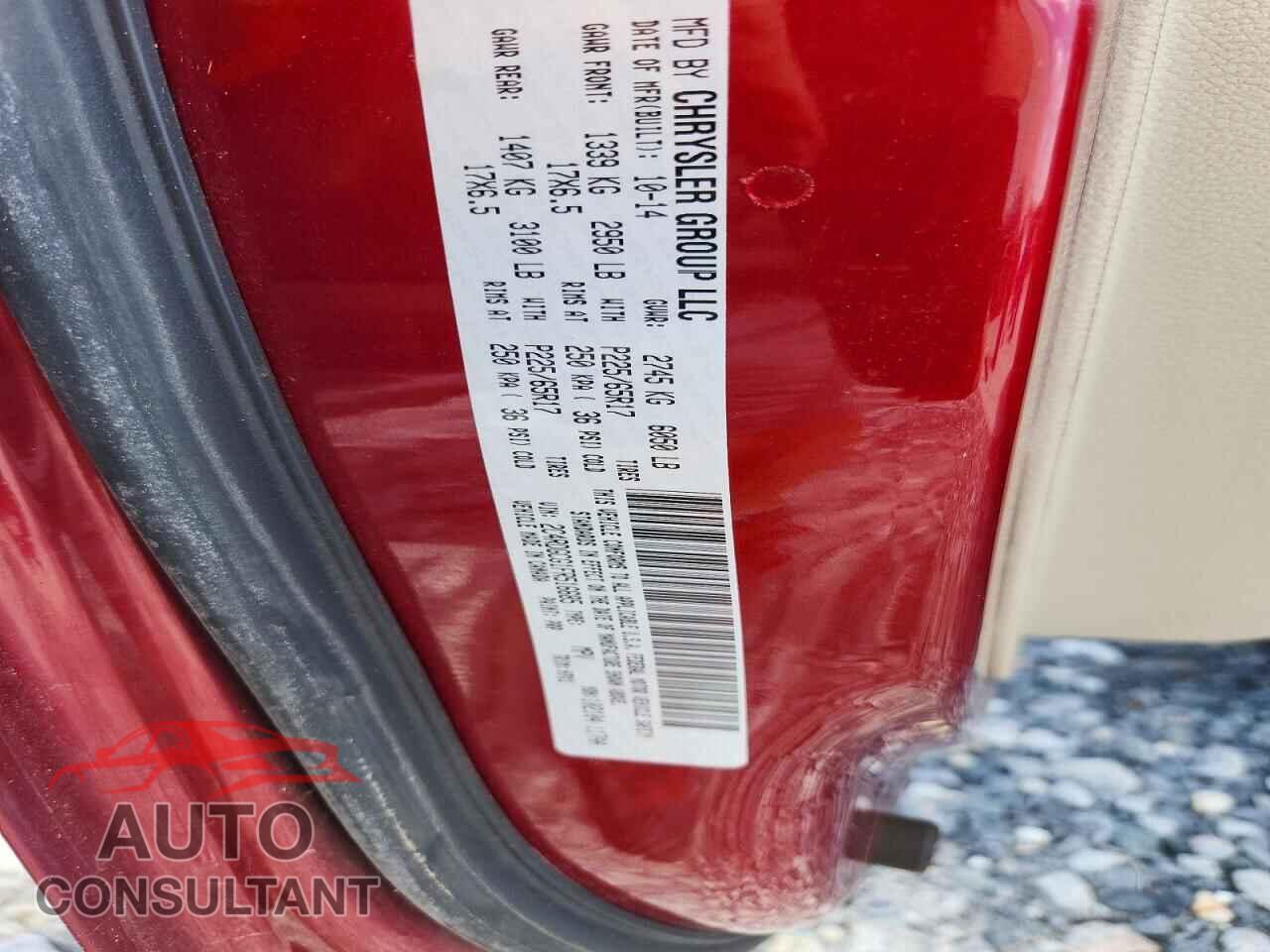DODGE CARAVAN 2015 - 2C4RDGCG1FR516685
