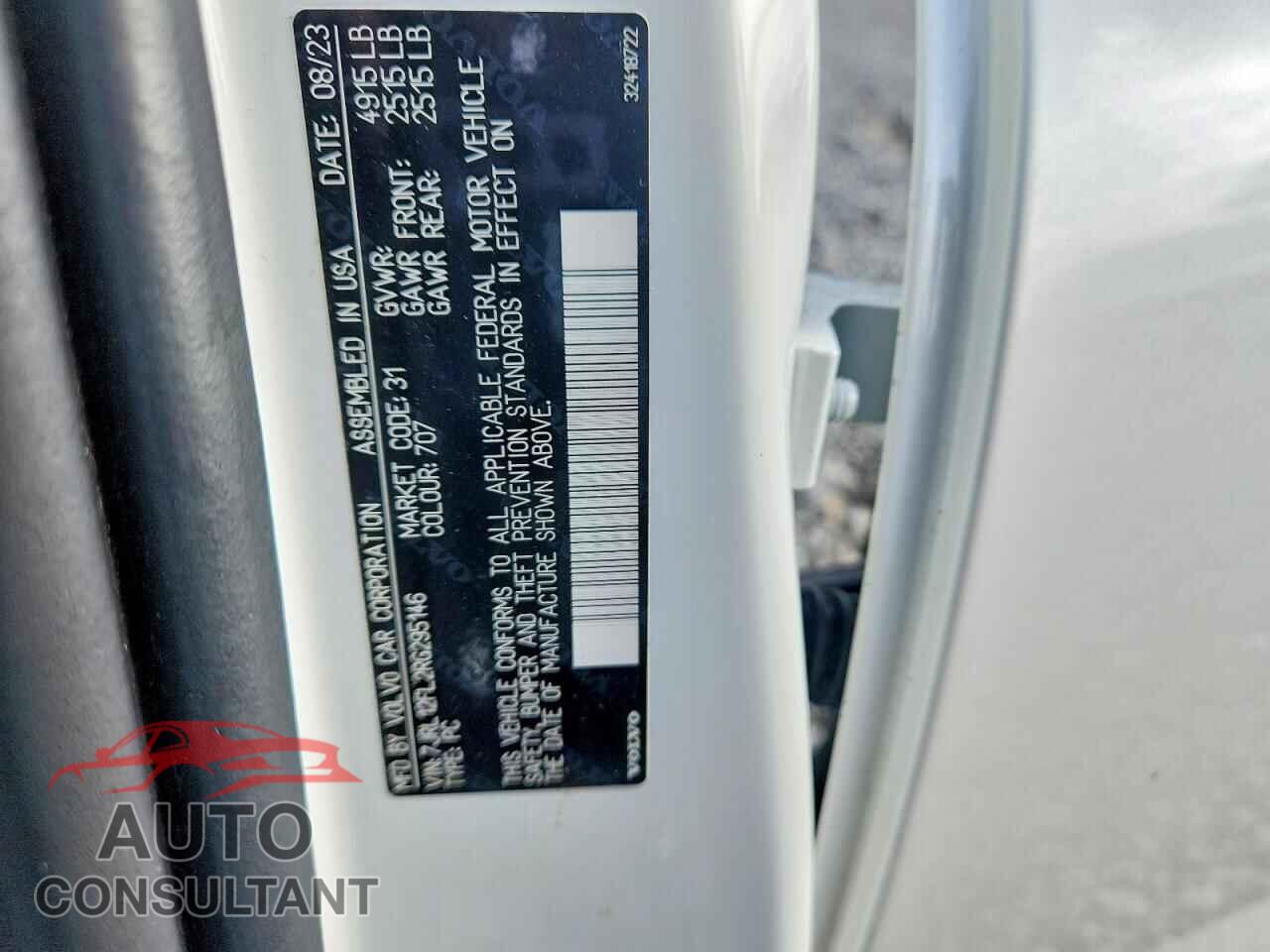 VOLVO S60 2024 - 7JRL12FL2RG295146