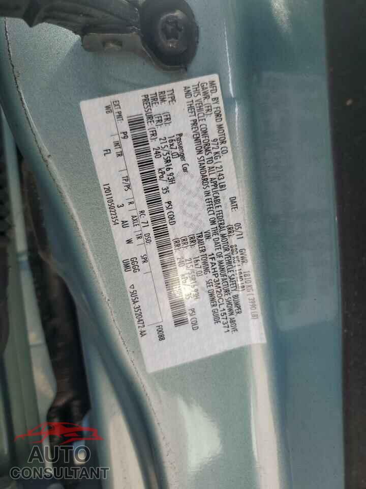 FORD FOCUS 2012 - 1FAHP3M20CL157371
