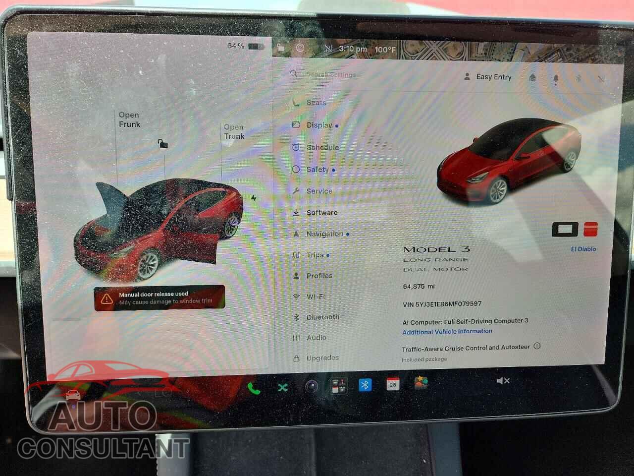 TESLA MODEL 3 2021 - 5YJ3E1EB6MF079597