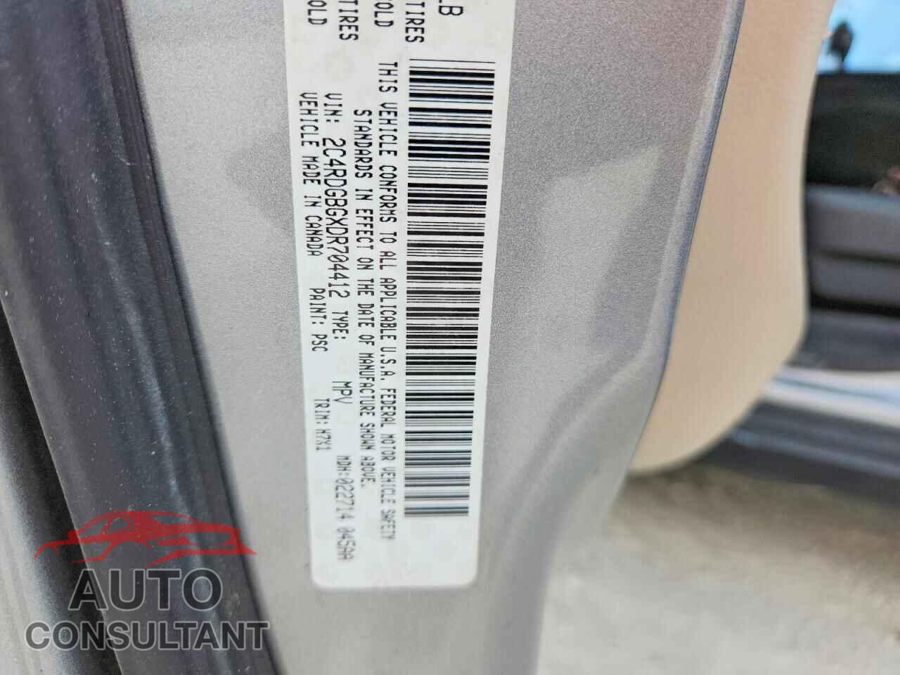 DODGE CARAVAN 2013 - 2C4RDGBGXDR704412