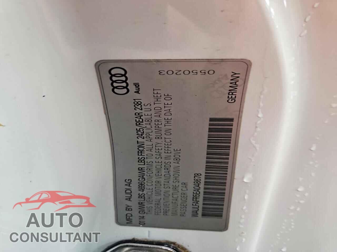 AUDI A5 2014 - WAULFAFR5EA048678