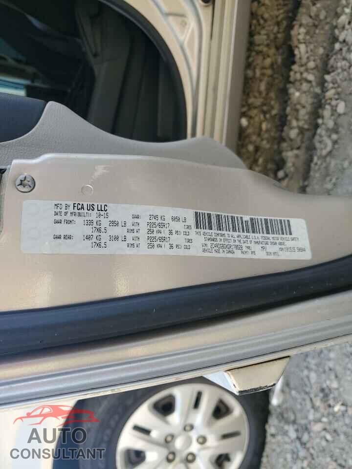 DODGE CARAVAN 2016 - 2C4RDGBGXGR178528