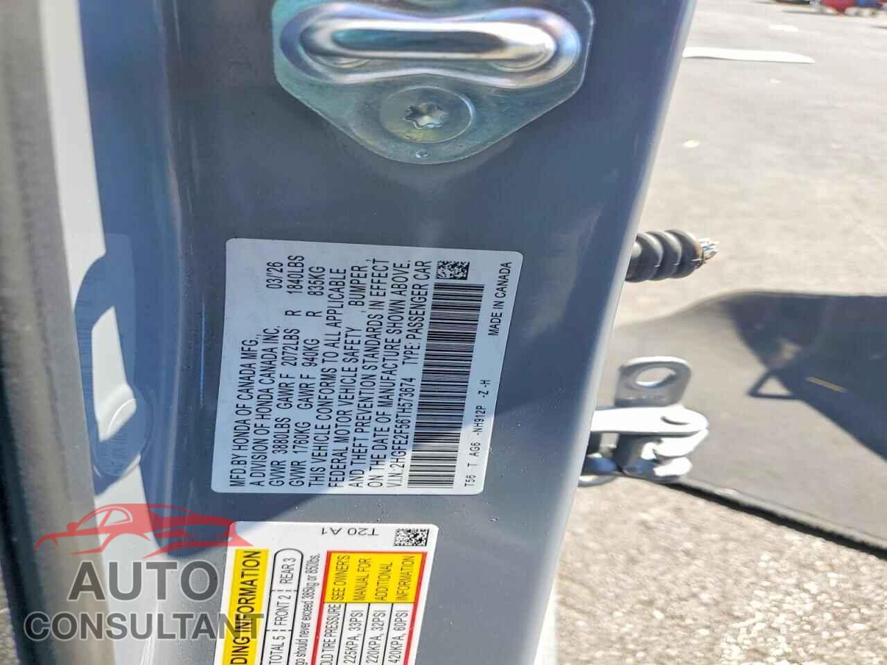 HONDA CIVIC 2026 - 2HGFE2F56TH573674