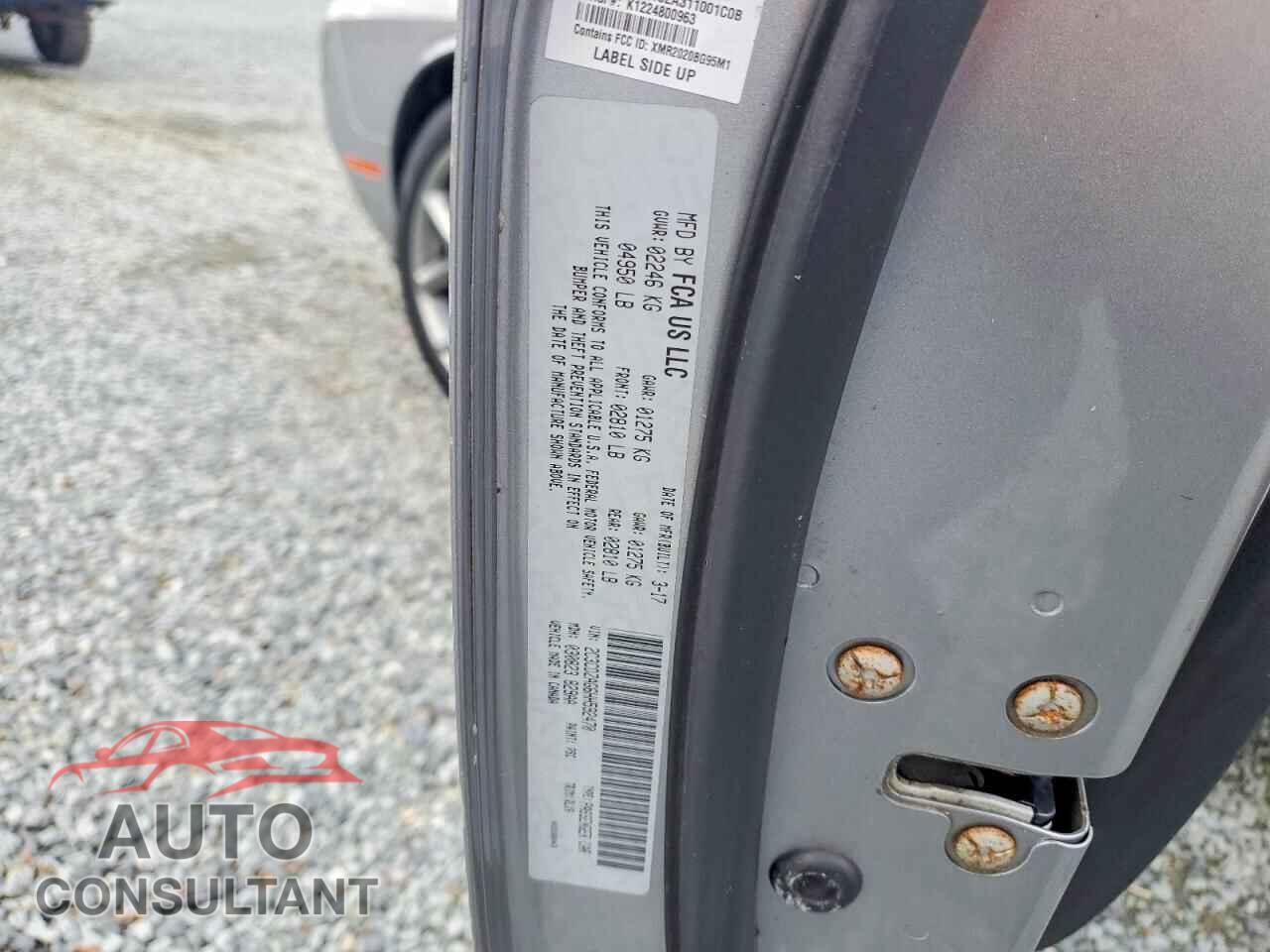 DODGE CHALLENGER 2017 - 2C3CDZAG6HH592470