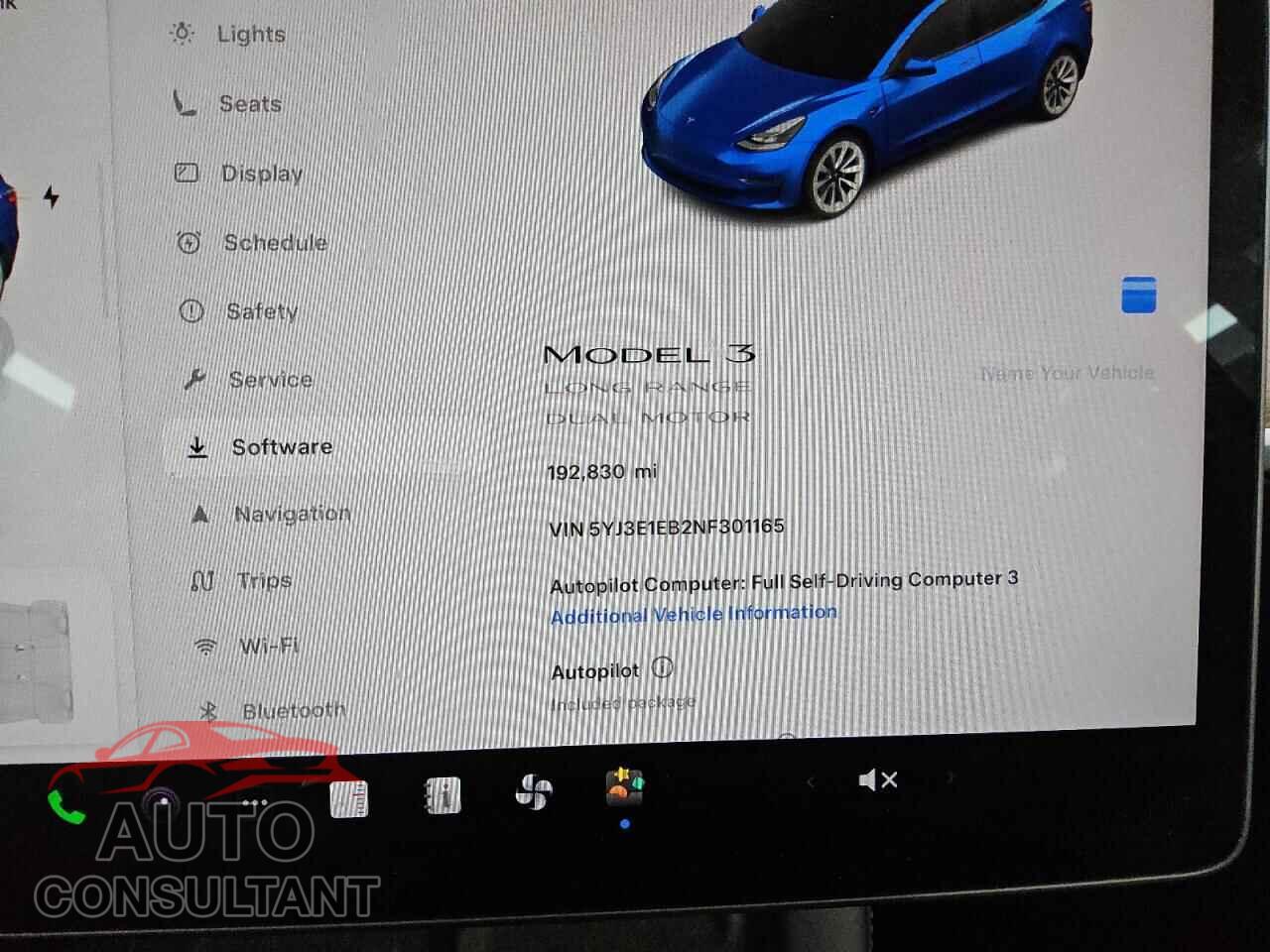 TESLA MODEL 3 2022 - 5YJ3E1EB2NF301165