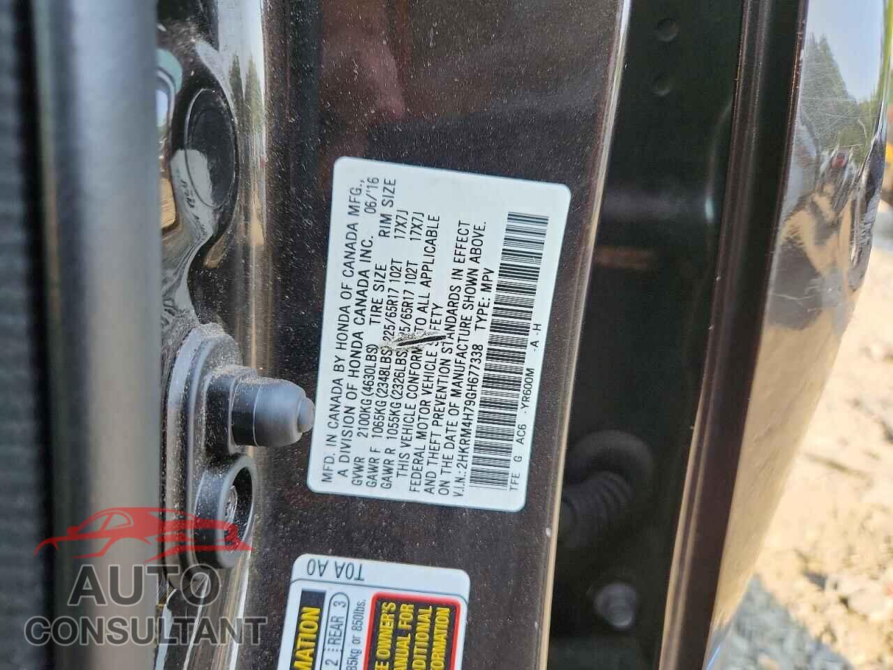 HONDA CRV 2016 - 2HKRM4H79GH677338