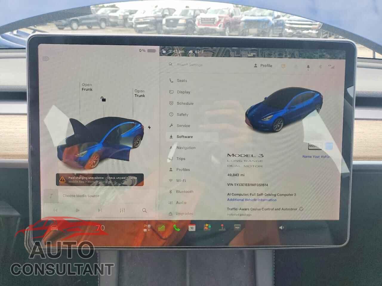 TESLA MODEL 3 2021 - 5YJ3E1EB1MF051514