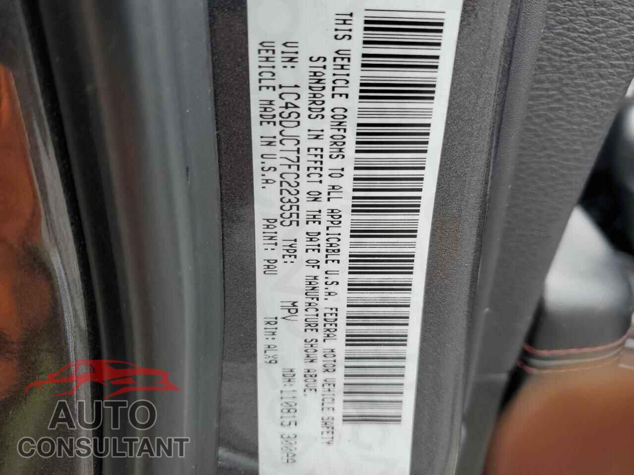 DODGE DURANGO 2015 - 1C4SDJCT7FC223555