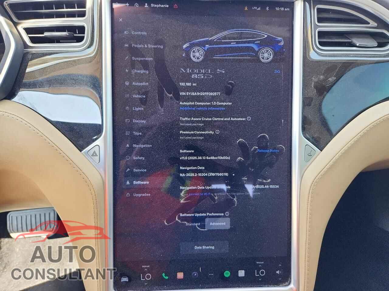 TESLA MODEL S 2015 - 5YJSA1H22FF092577