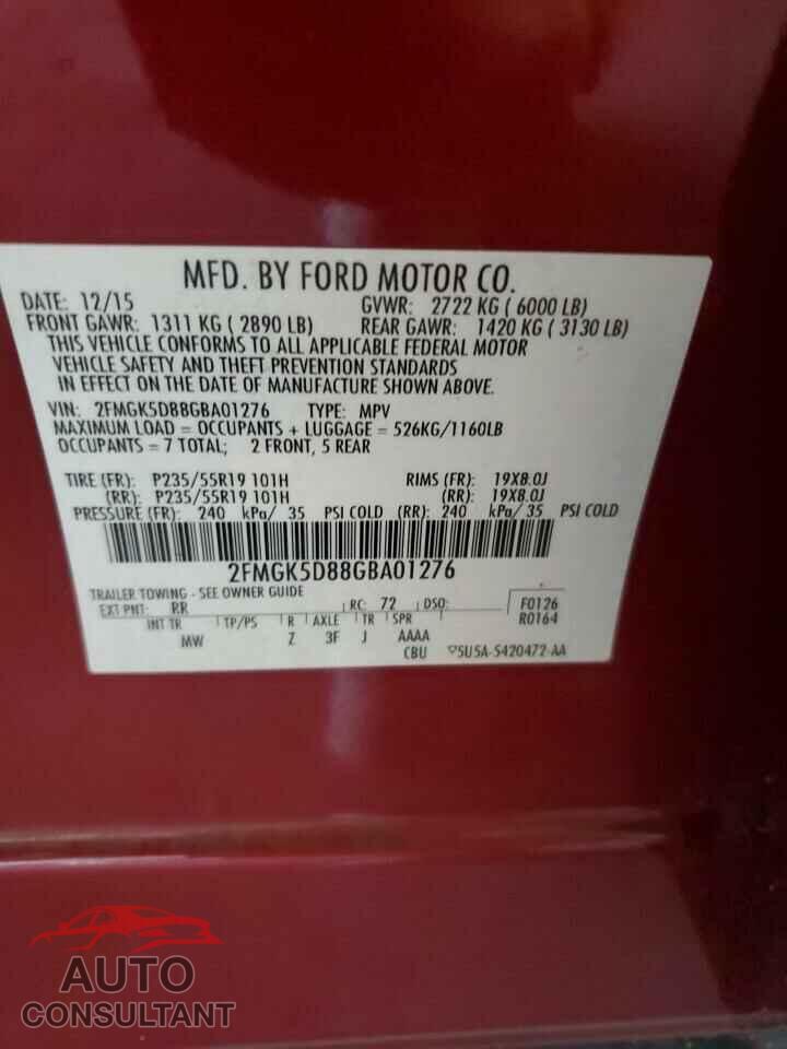FORD FLEX 2016 - 2FMGK5D88GBA01276
