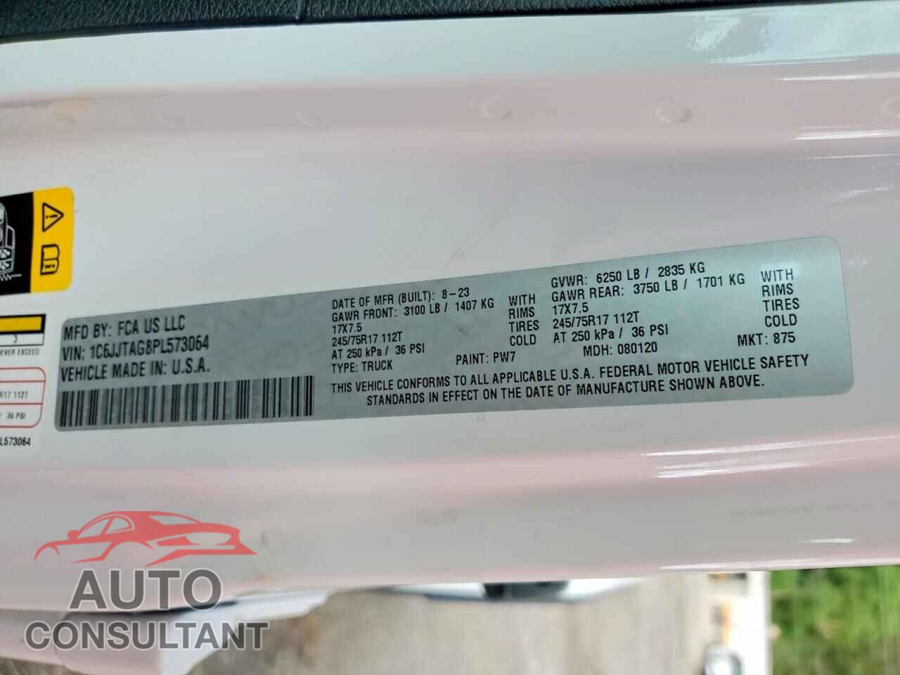 JEEP GLADIATOR 2023 - 1C6JJTAG8PL573064