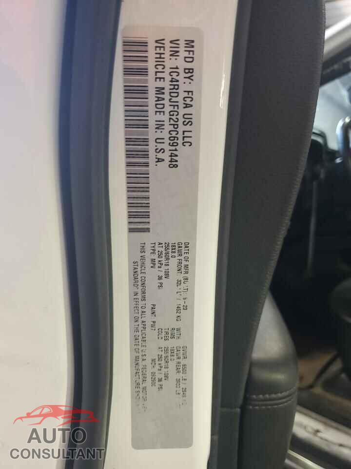 DODGE DURANGO 2023 - 1C4RDJFG2PC691448