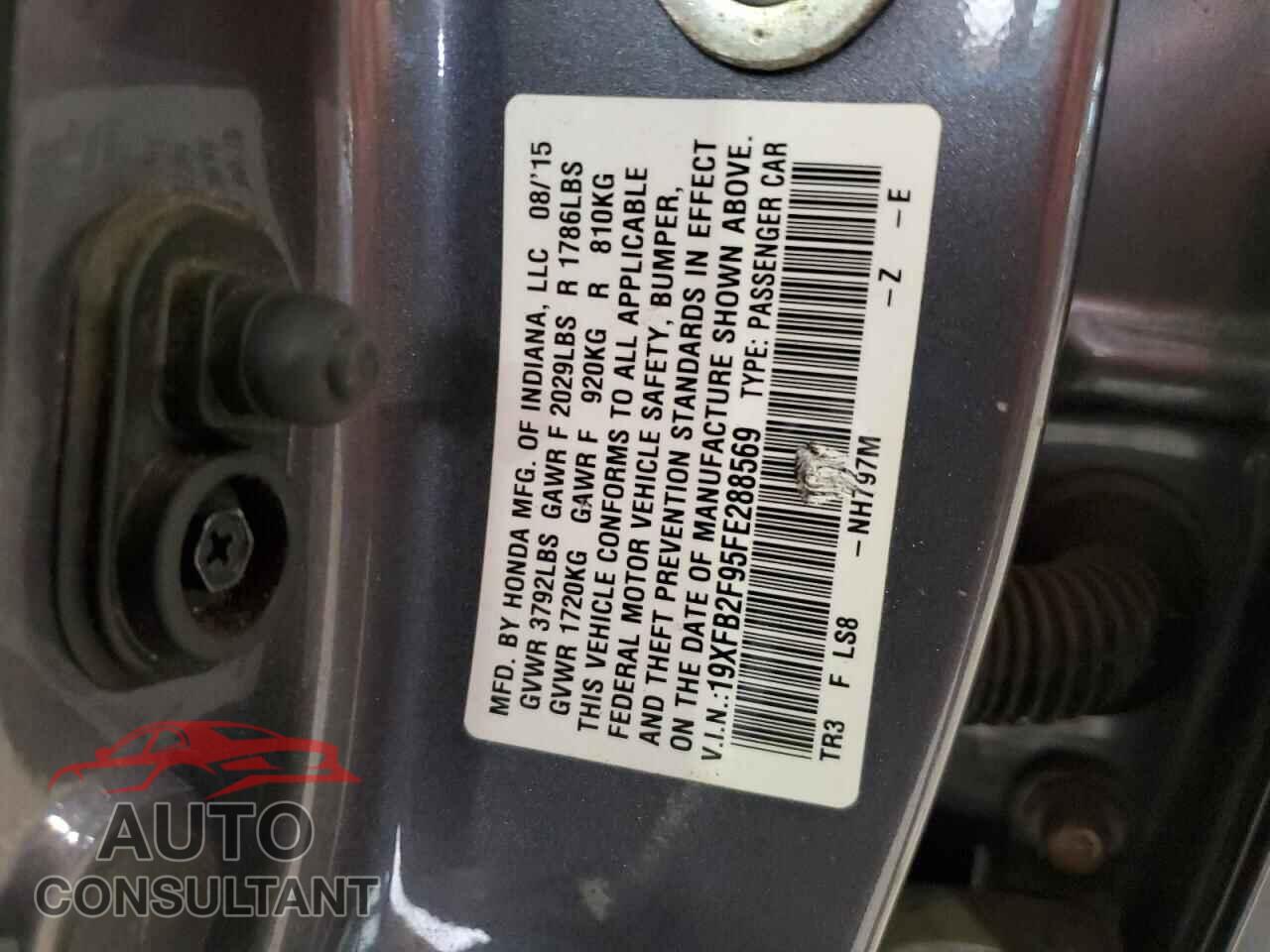 HONDA CIVIC 2015 - 19XFB2F95FE288569