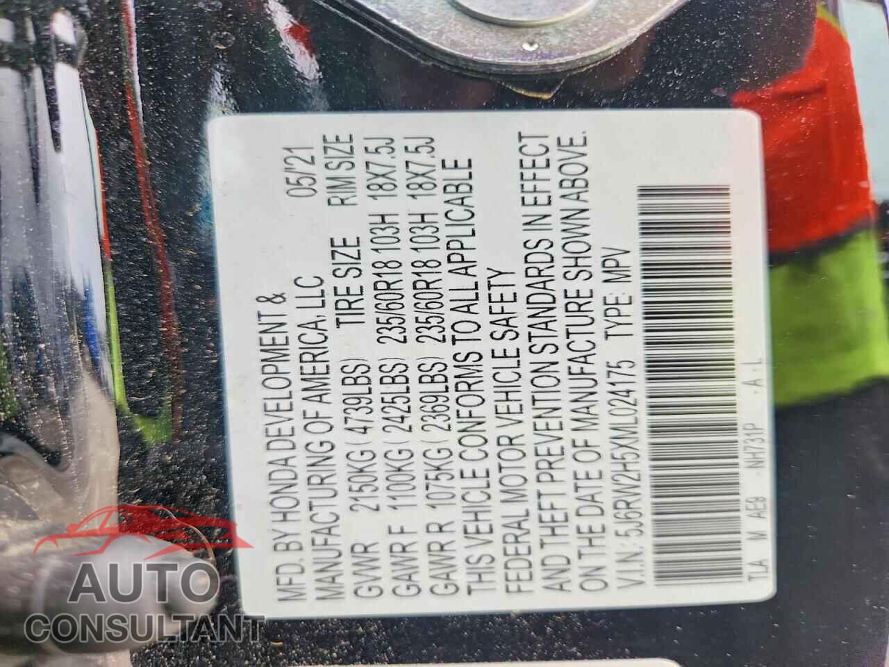 HONDA CRV 2021 - 5J6RW2H5XML024175