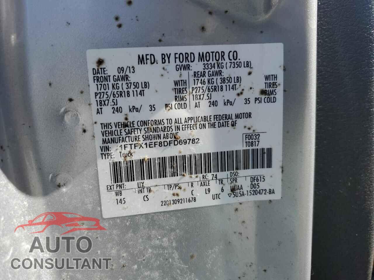 FORD F-150 2013 - 1FTFX1EF8DFD69782