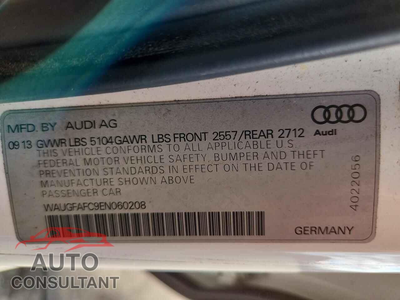 AUDI A6 2014 - WAUGFAFC9EN060208