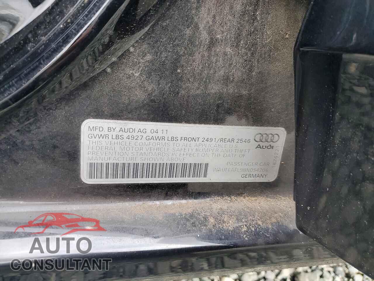 AUDI A4 2011 - WAUFFAFL9BN054206