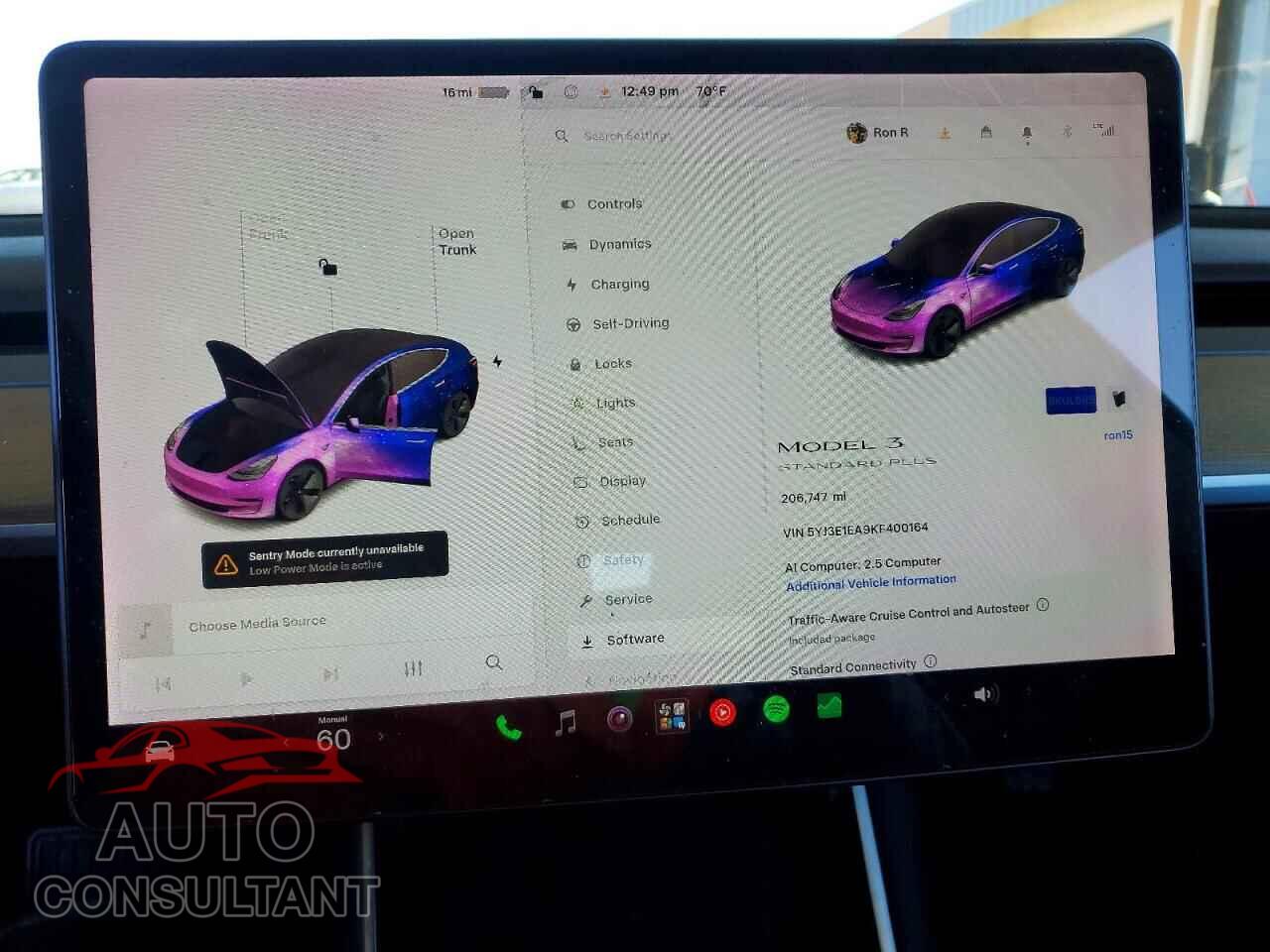 TESLA MODEL 3 2019 - 5YJ3E1EA9KF400164