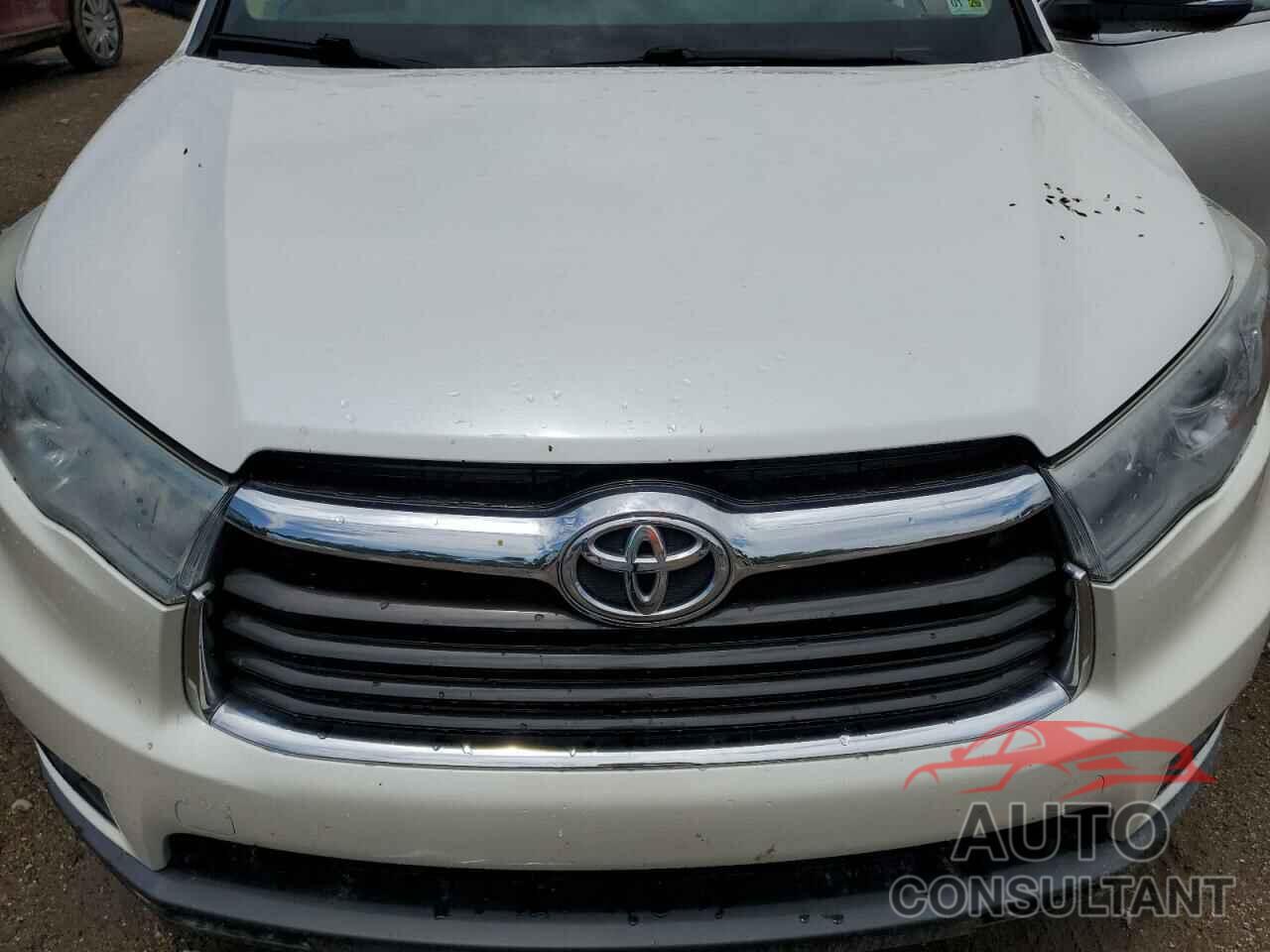 TOYOTA HIGHLANDER 2016 - 5TDZKRFH1GS122358