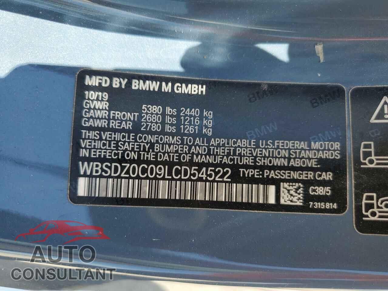 BMW M8 2020 - WBSDZ0C09LCD54522