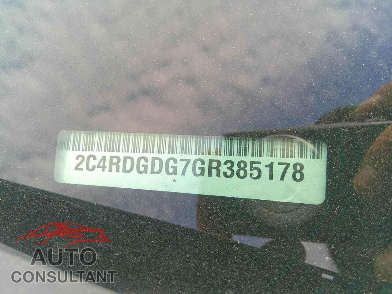 DODGE CARAVAN 2016 - 2C4RDGDG7GR385178
