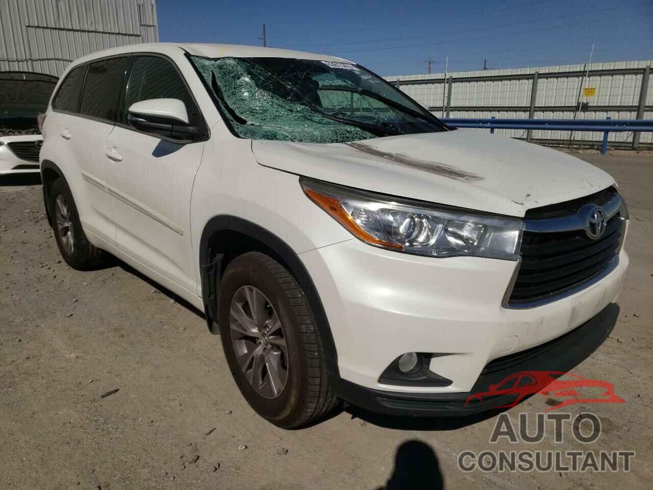 TOYOTA HIGHLANDER 2016 - 5TDBKRFH3GS290343