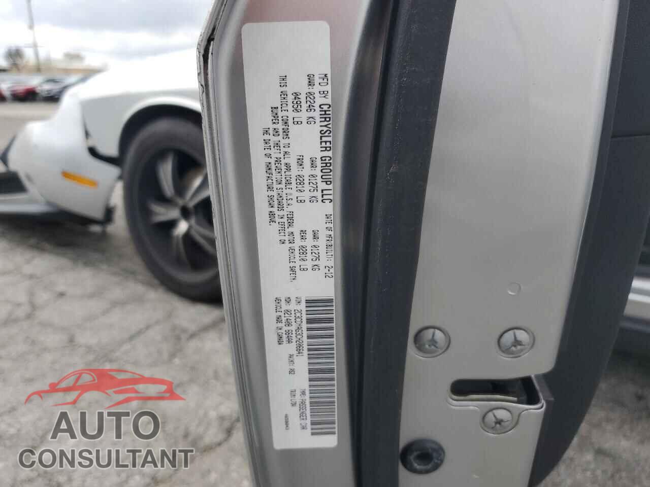 DODGE CHALLENGER 2012 - 2C3CDYAG3CH206641