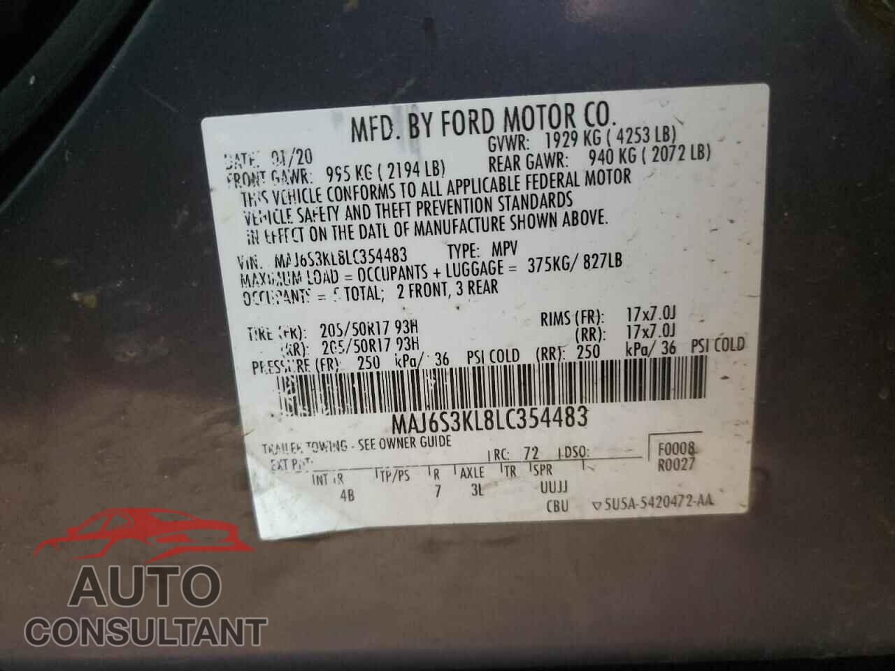 FORD ECOSPORT 2020 - MAJ6S3KL8LC354483