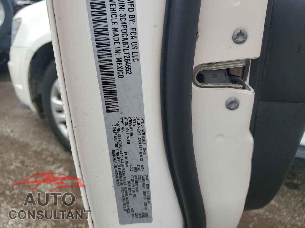 DODGE JOURNEY 2020 - 3C4PDCAB7LT264652
