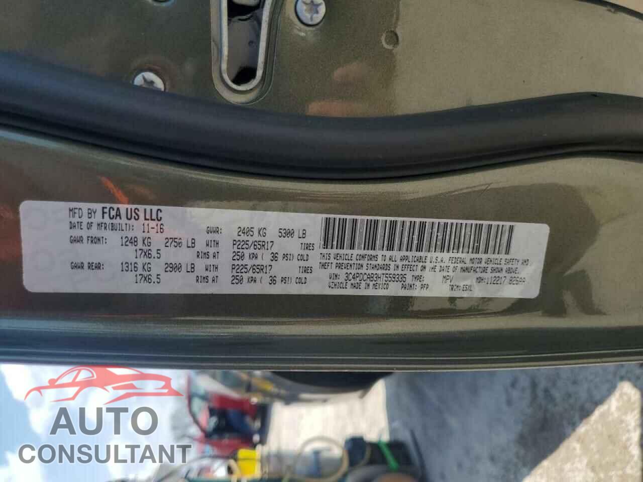 DODGE JOURNEY 2017 - 3C4PDCAB3HT559335