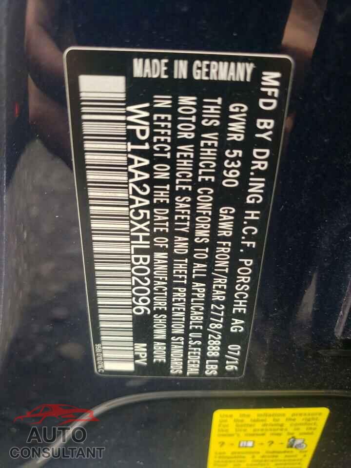PORSCHE MACAN 2017 - WP1AA2A5XHLB02096