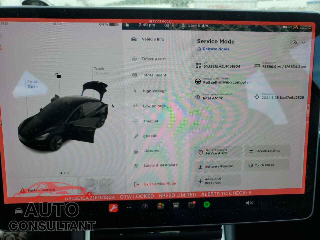 TESLA MODEL 3 2018 - 5YJ3E1EA2JF151804