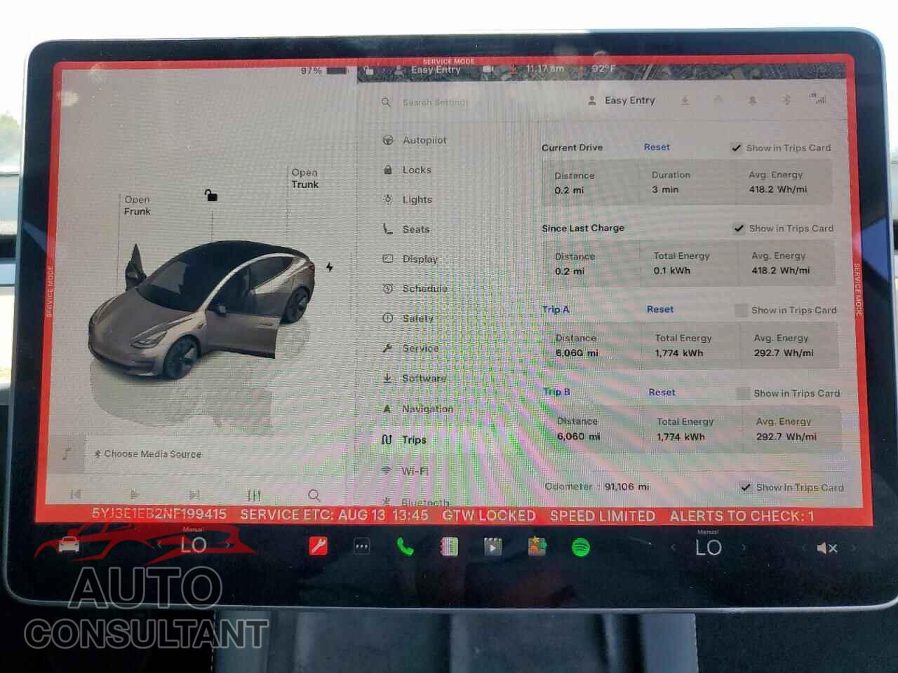 TESLA MODEL 3 2022 - 5YJ3E1EB2NF199415