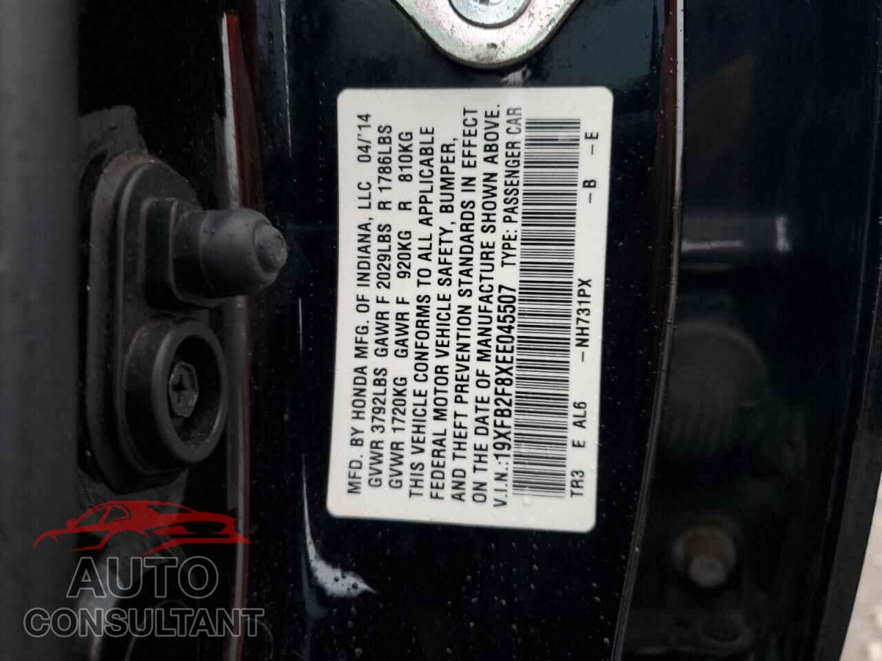 HONDA CIVIC 2014 - 19XFB2F8XEE045507
