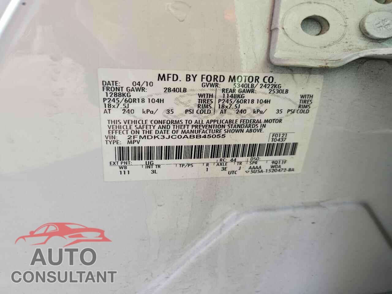 FORD EDGE 2010 - 2FMDK3JC0ABB45055