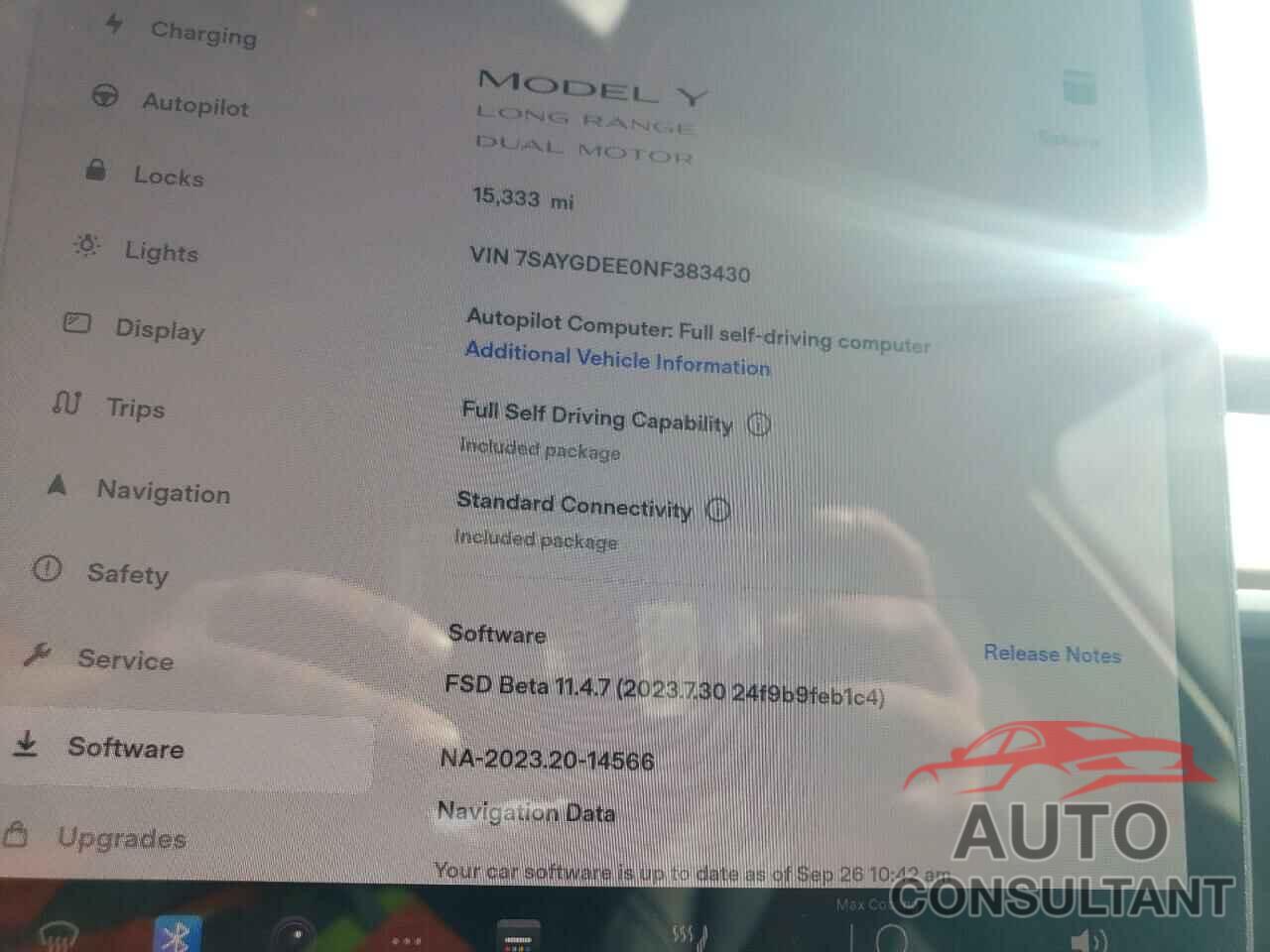 TESLA MODEL Y 2022 - 7SAYGDEE0NF383430