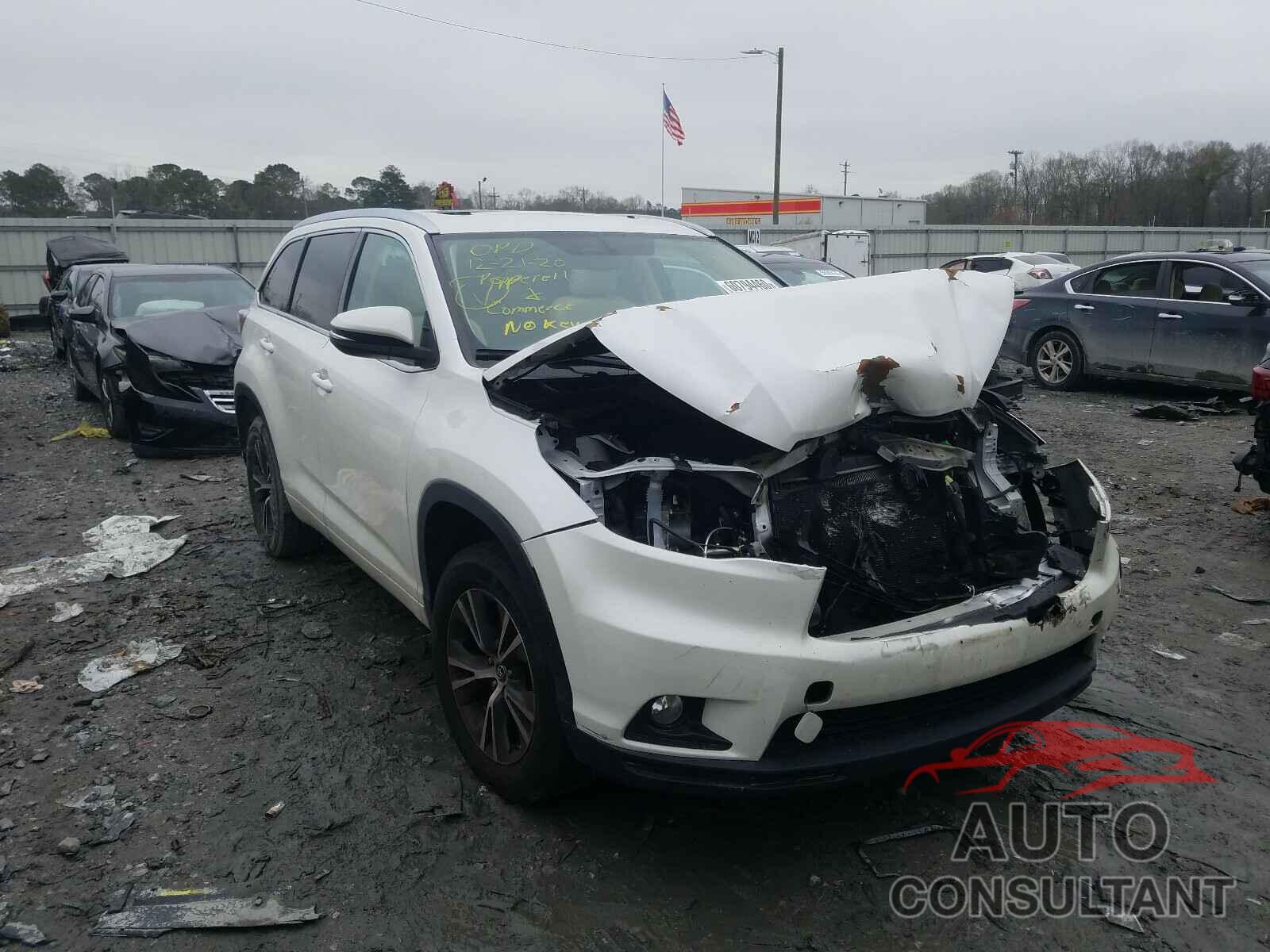 TOYOTA HIGHLANDER 2016 - 5TDKKRFH3GS122136