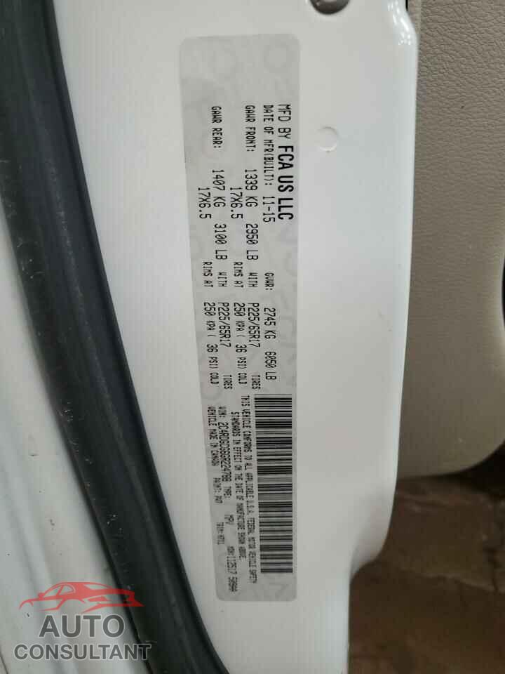 DODGE CARAVAN 2016 - 2C4RDGCG6GR224788