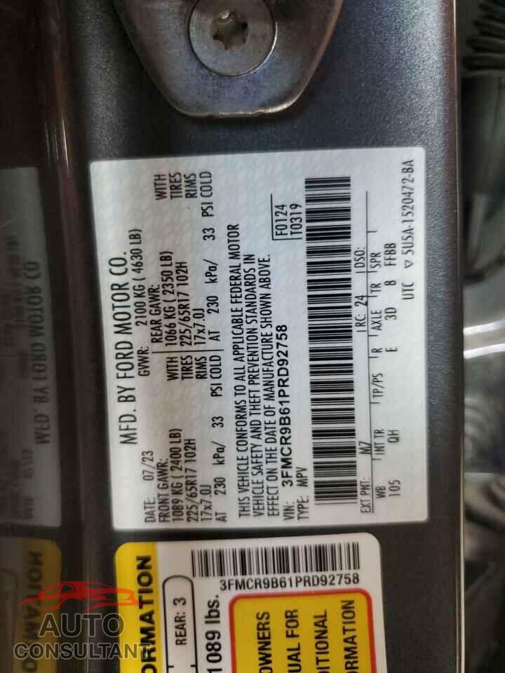 FORD BRONCO 2023 - 3FMCR9B61PRD92758