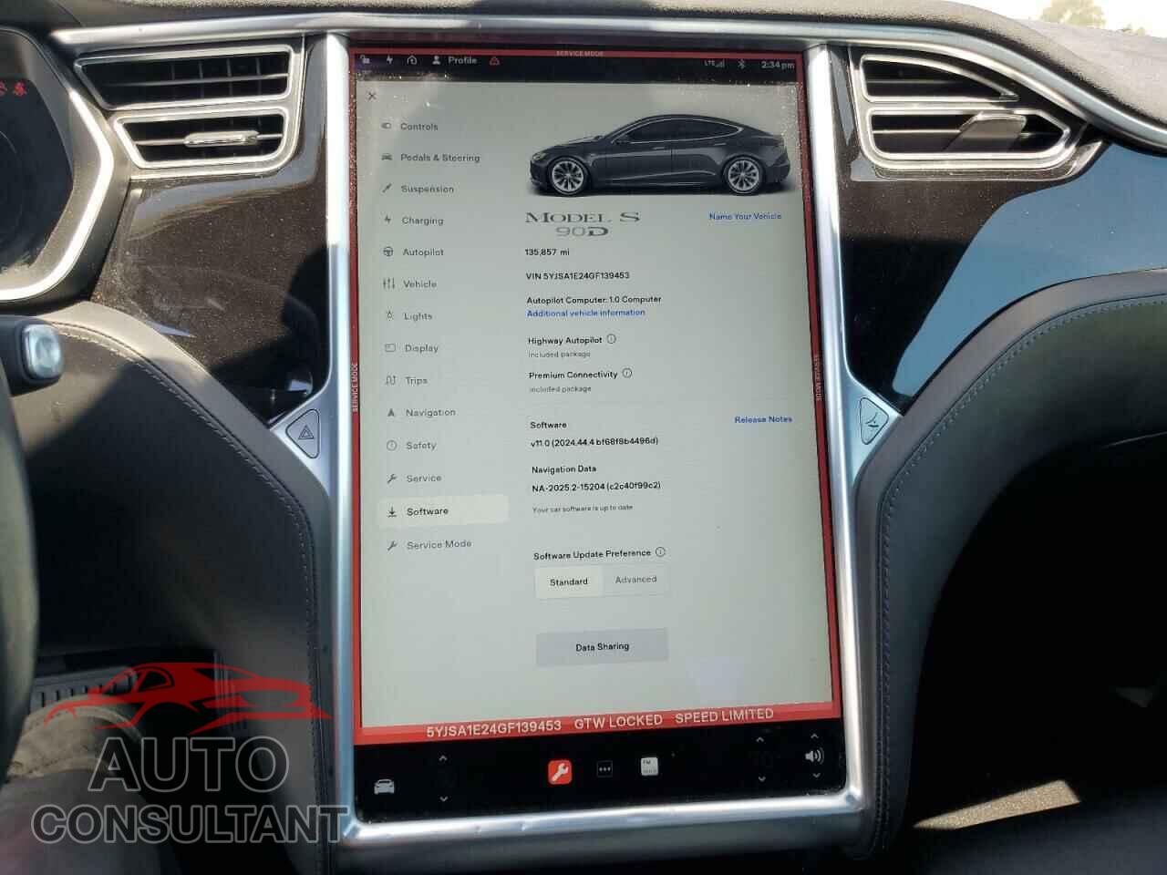 TESLA MODEL S 2016 - 5YJSA1E24GF139453