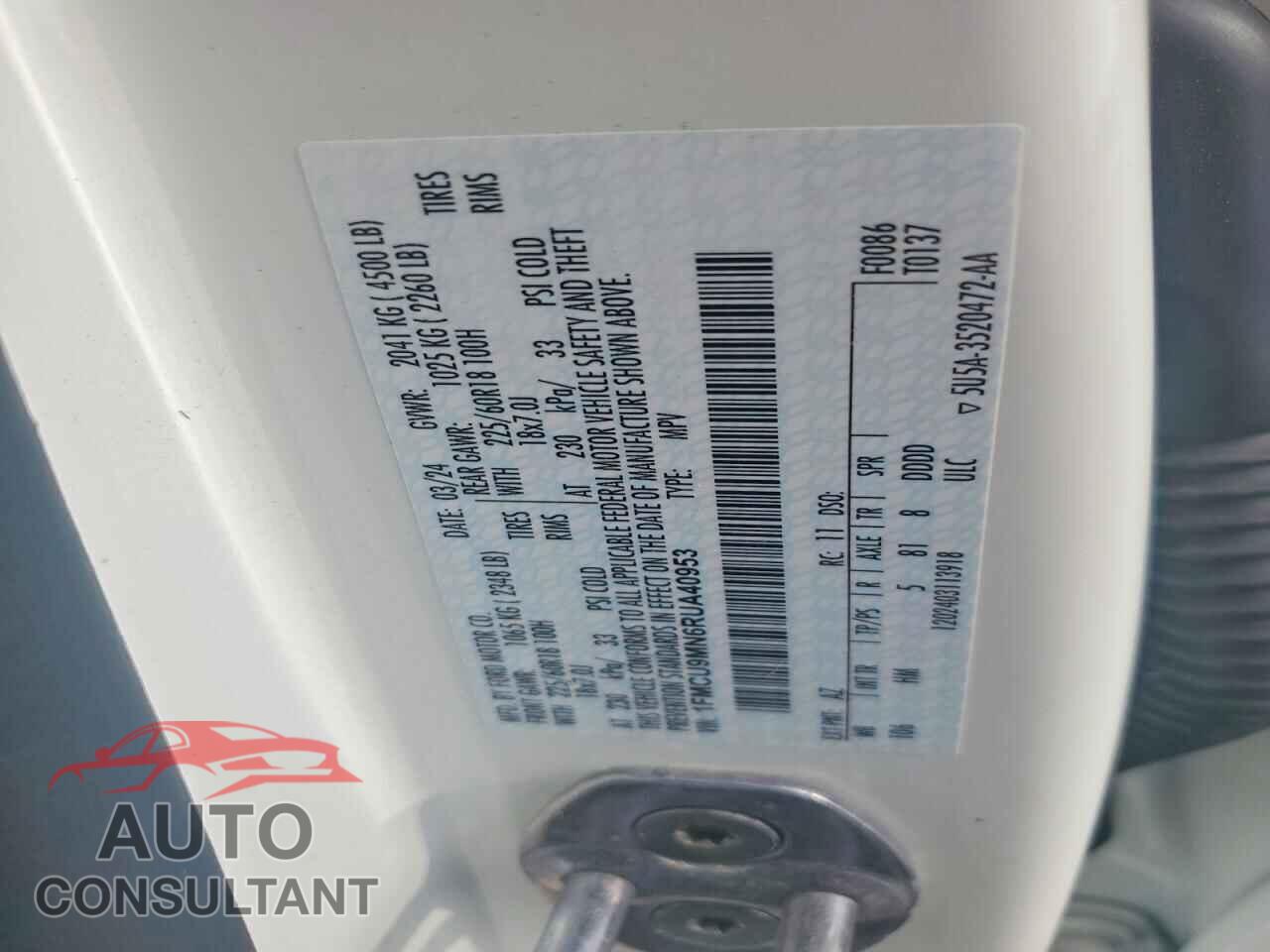 FORD ESCAPE 2024 - 1FMCU9MN6RUA40953