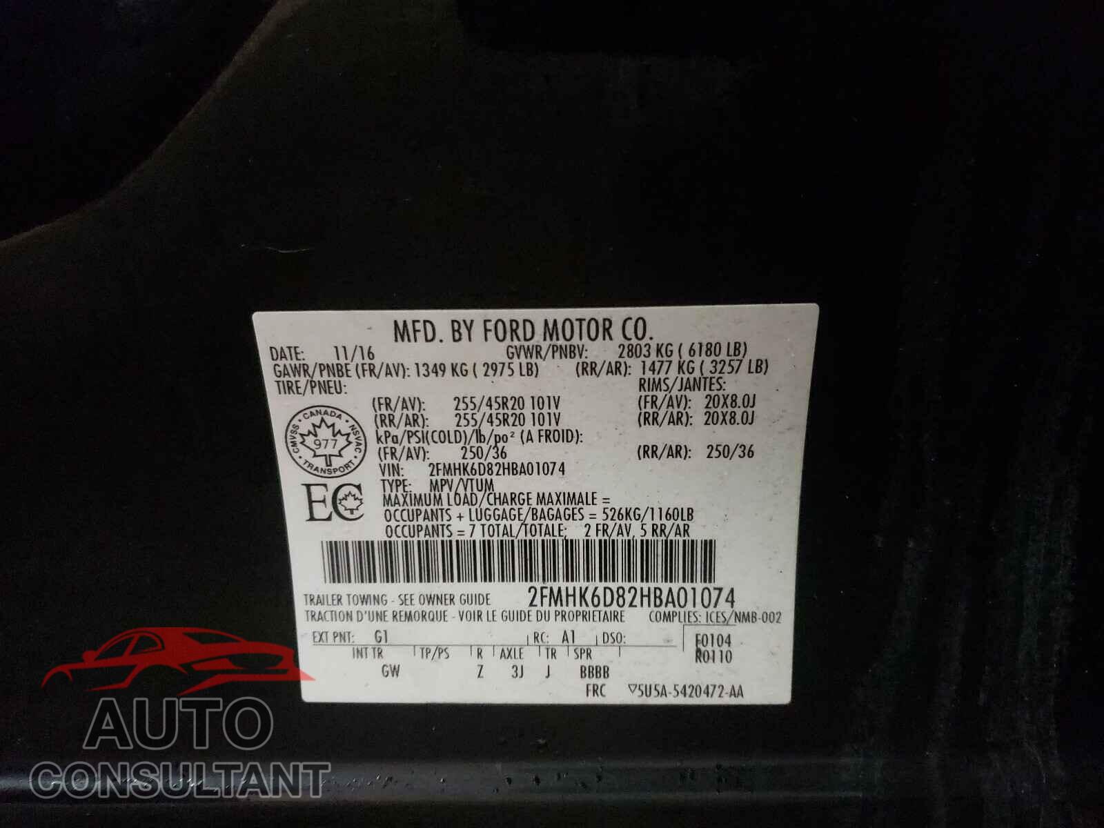 FORD FLEX 2017 - 2FMHK6D82HBA01074