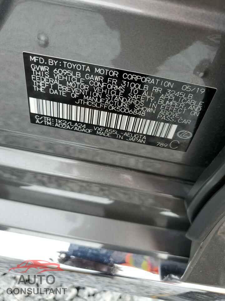 LEXUS LS500 2019 - JTHC5LFF0K5006848