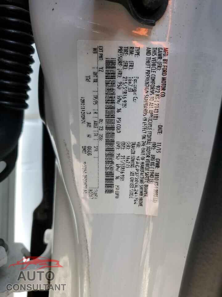 FORD FOCUS 2016 - 1FADP3F28GL241794