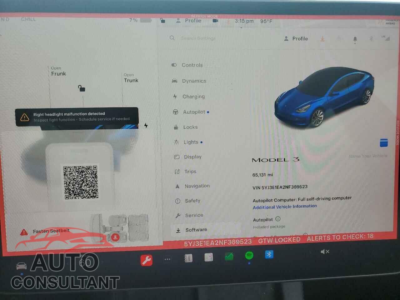 TESLA MODEL 3 2022 - 5YJ3E1EA2NF369523