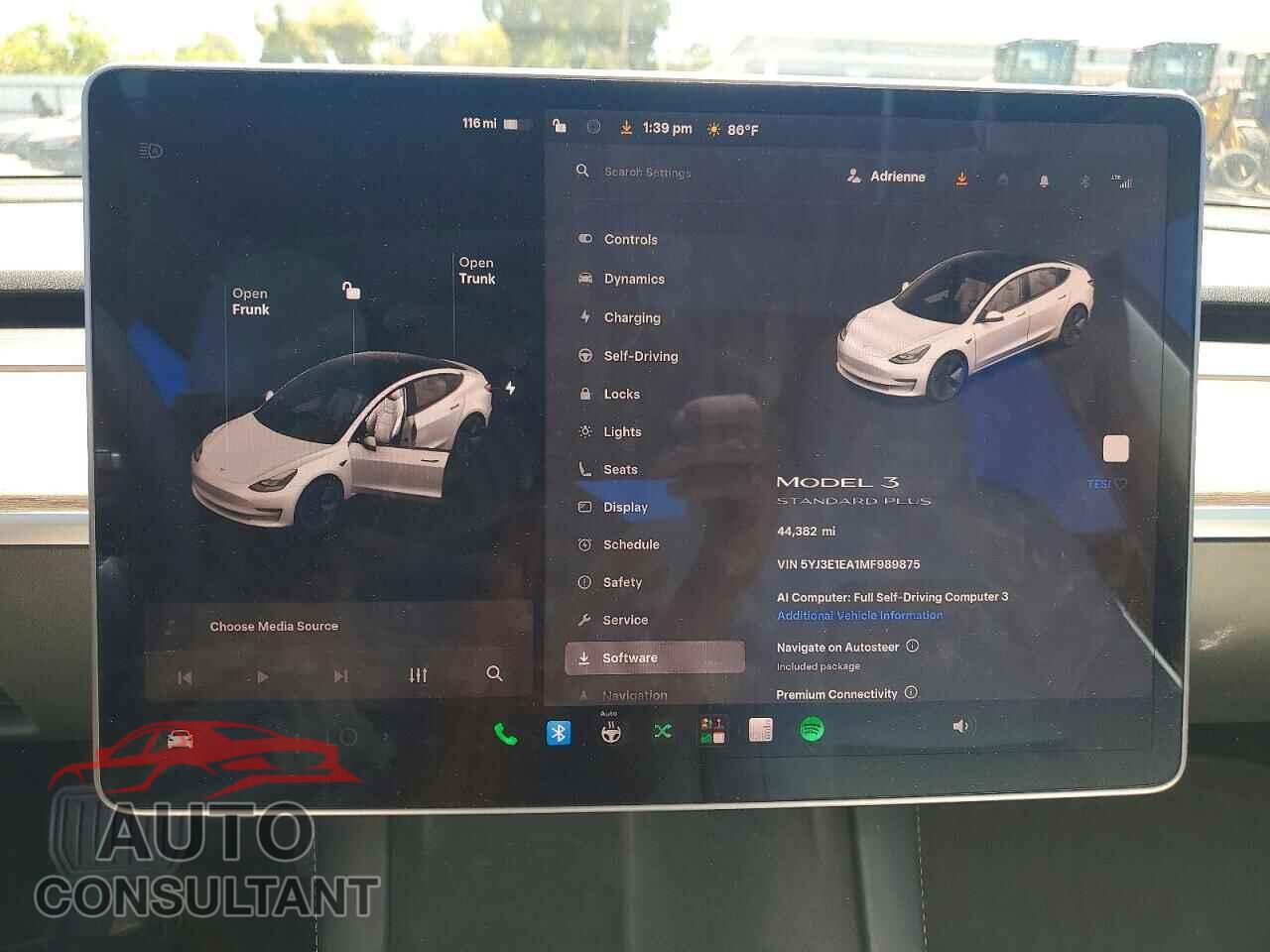 TESLA MODEL 3 2021 - 5YJ3E1EA1MF989875