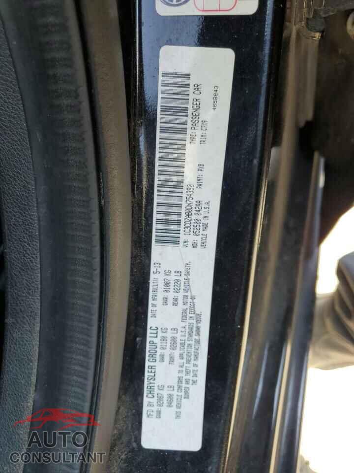 DODGE AVENGER 2013 - 1C3CDZAB0DN754390