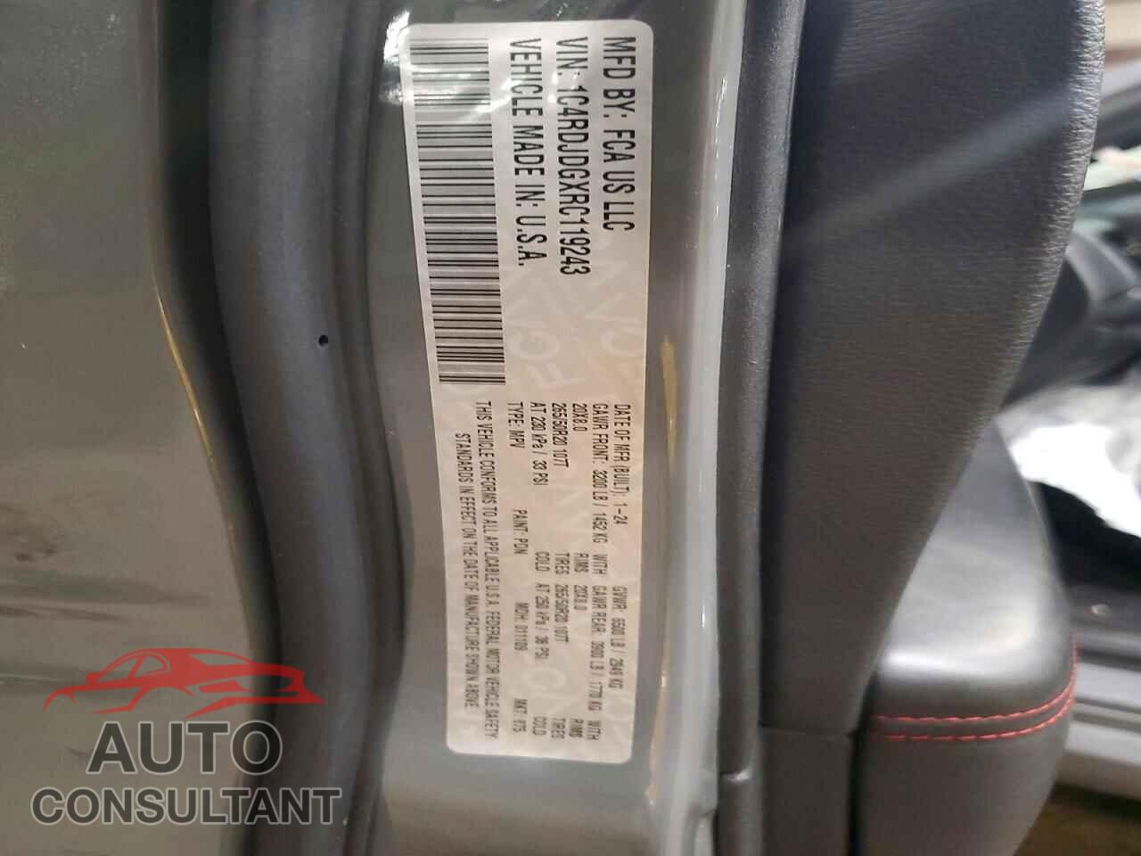 DODGE DURANGO 2024 - 1C4RDJDGXRC119243