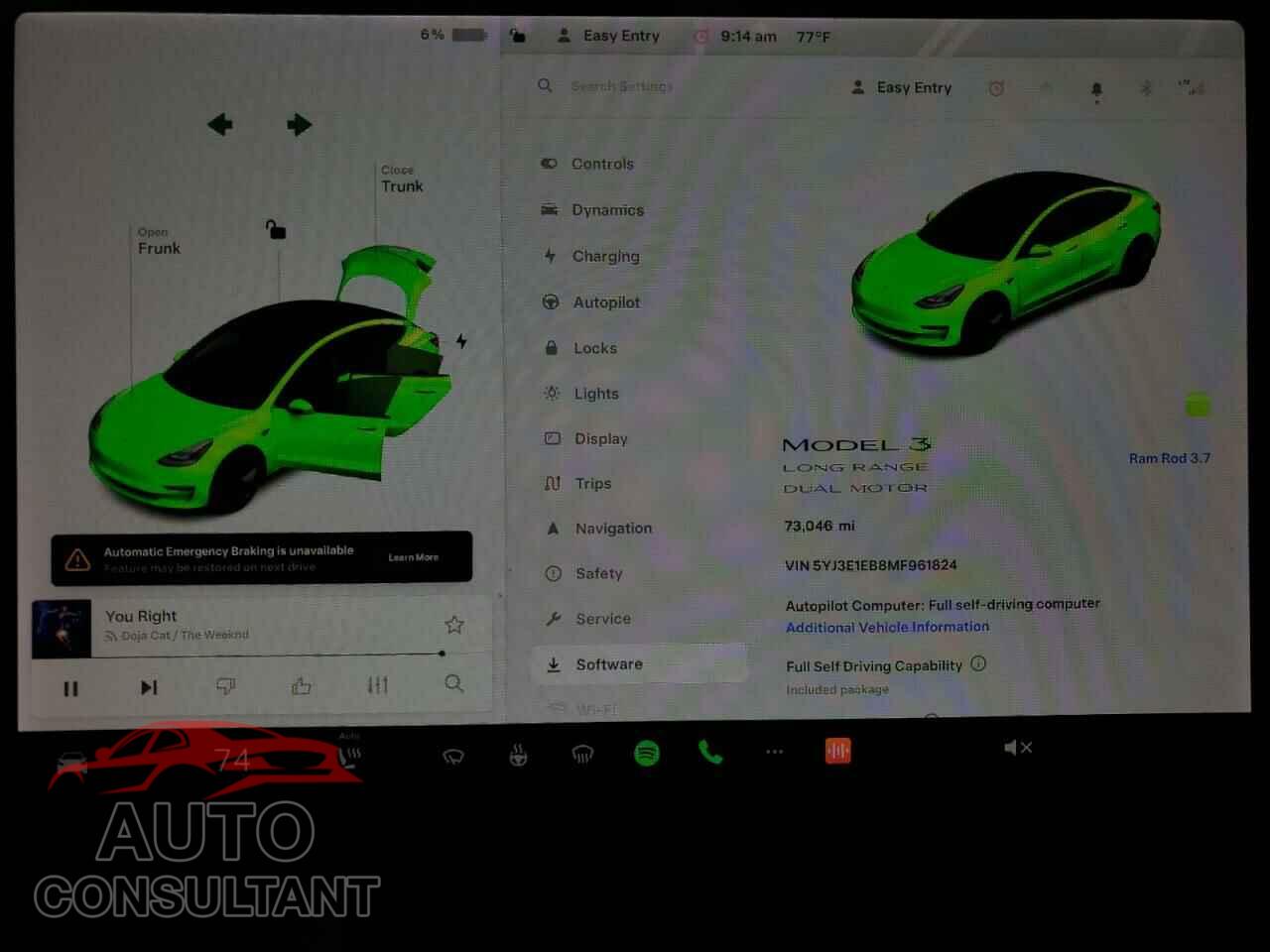 TESLA MODEL 3 2021 - 5YJ3E1EB8MF961824
